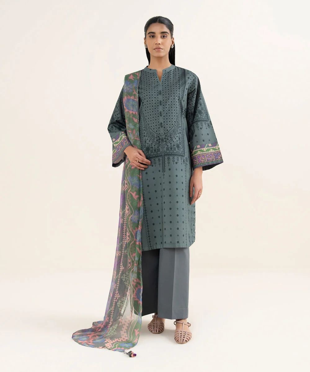 3 Piece - Printed Lawn Suit
